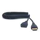 HDMI Male to HDMI Female Spring Cable Line Connector for 1080p HDTV PC Tablet