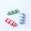 2PCS/Set Multifunction Earphone Cord Winder Cable Organizer Clips Pink 3C