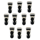 10x Corset Garter Belt Clip Hook Suspender Ends for Hosiery Stocking Black