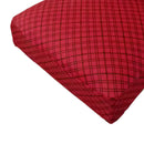 Stretch Dining Chair Seat Cover Pad Slip Cover with Locking Buckle Wine Red