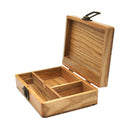 Portable Wooden Storage Box Holder Hand Cigarette Tool Box Case F