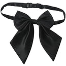 Adjustable Solid Color Bowknot Halter Neck Bow Tie for Women(Black) K4S5