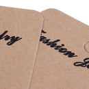 100 Pcs Light Coffee Earrings Jewelry Display Cards 7 x 5cm(2 6/8"x2") F8J3
