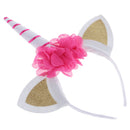 Unicorn Horn Headband Fancy Dress Adults Girls Party Flower Hairband Red
