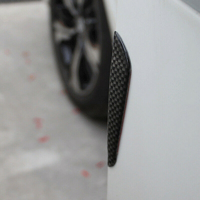 4x Anti-collision Trim Carbon Fiber Car Door Edge Guard Strip Protector Bump Bj