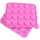 20 Sticks Cake Mould Silicone Lollipops Chocolate Mold Baking Tray Tools FT