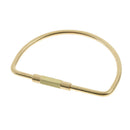 Durable Brass Screw Lock Keychain Ring Clip Tool Hook Clasp D shape
