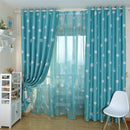 Clouds Pattern Window Sheer Voile Curtain Shade Punch Drapes 100x250cm Blue