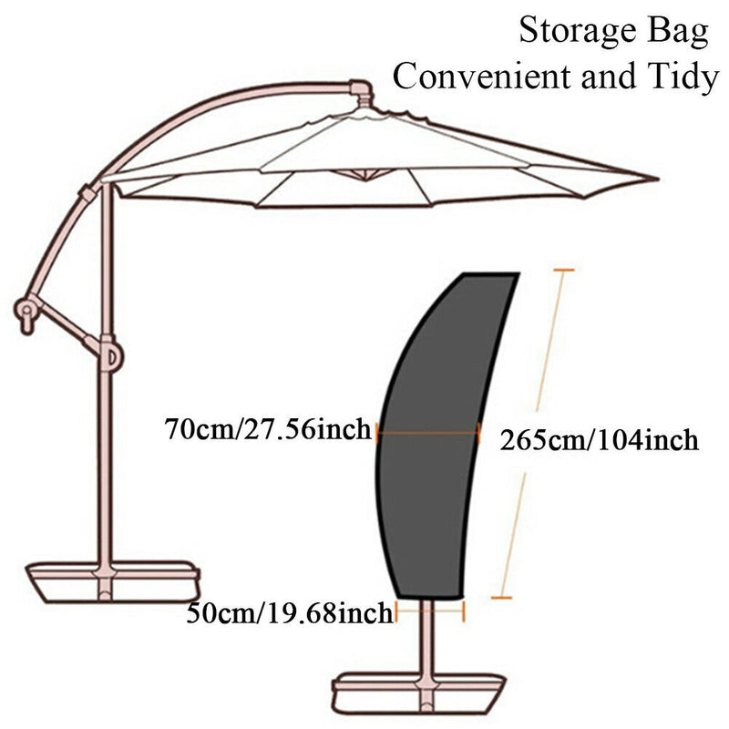 Parasol banana umbrella cover cantilever outdoor garden pati shield waterproofJR
