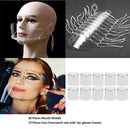 Set of 10 Safety Elastic Full Face Shield Guard Reusable 20pcs Mouth Cover