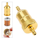 8mm Petrol Gas Fuel Filter Aluminium for Motorbike ATV Quad Inline Golden