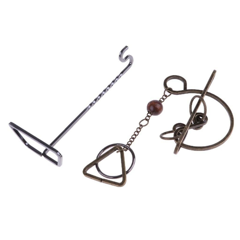 Free the Ring IQ Metal Wire Puzzle Brain Teaser Game Kids Educational Toys