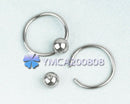 10pcs 316L Surgical Steel Round Circle Eyebrow Nose Lip Rings Bar Body Piercing