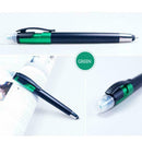 Multifunctional Two-point Ballpoint Pen Double-ended Black Pen Plastic O4S6