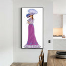 DIY Full Round Diamond Painting Dress Lady Handmade Picture Crafts (A1706)