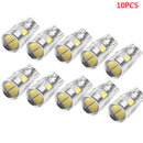 10X T10 6SMD 5630 LED Wedge Light White Car Side Bulbs Canbus Error Free