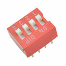10Pcs Slide Type Switch Module 2.54mm 4-Bit 4 Position Way DIP Red Pitch M5D3