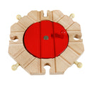 1x Wooden Train Track Turntable Accessories Fun Play Toys Gift Educational