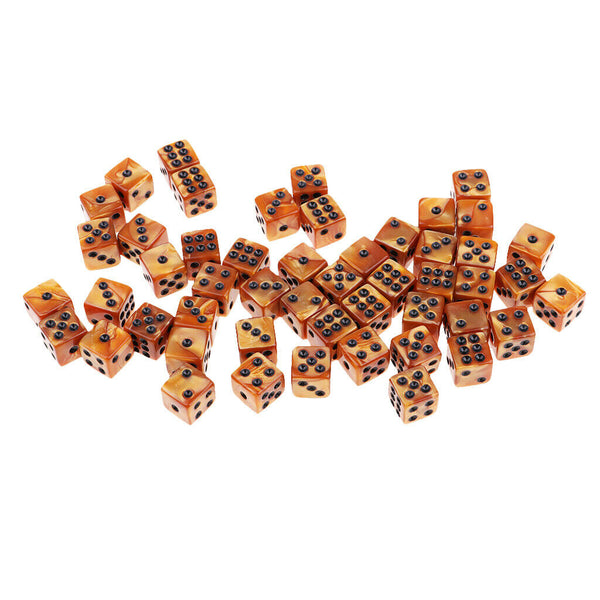 50pcs Acrylic Six Sided Dices 12mm D6 Dice For D&D DnD RPG