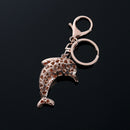 Lucky Dolphin Crystal Novelty Animal Keychain Purse Bag Pendant Car Keyring A