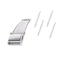 18mm Stainless Steel Push Folding Deployment Clasp Buckle For Watch Band / Strap