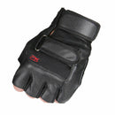 Men's Soft PU Leather Driving Motorcycle Biker Fingerless Gift Gloves F3M0