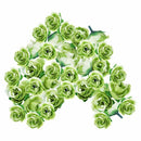 50 pcs 3cm artificial silk roses heads wedding flower decoration, green