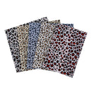 5Pcs Leopard Printed 100% Cotton Fabric Quilting Patchwork Sewing Crafts