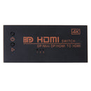 Dual HDMI & Mini DP Displayport in to 4K*2K HDMI out Switch Switcher Select