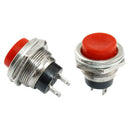 Normal Open Momentary Push Button Switch, 3 Piece, AC 125V, 3 Amp SPST, Red J5N2