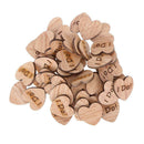 50pcs/lot Natural Wood Wooden Love Heart Wedding Table Decoration DIY Craft