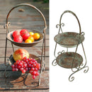 38cm Cake Stand 2 Tier Snack Display Stand for Birthday Parties Fruit Basket