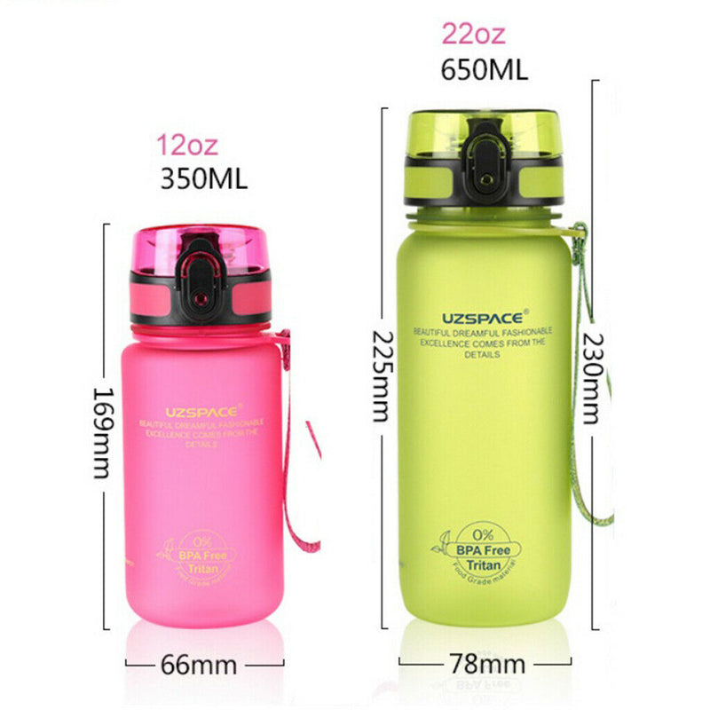 Sports Water Bottle Travel Bicycle Bottle Workout Yoga BPA Free Blue 500ML