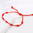 Man Women Lucky Red String Bracelet Kabbalah Amulet 7 Knots Protection Rope Gift