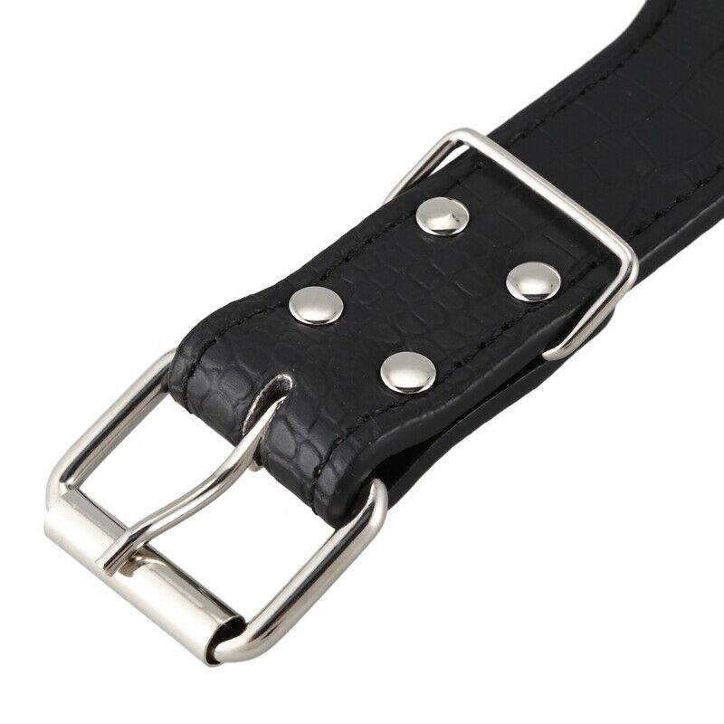 Sharp Spiked Studded PU Leather Collar for Large Dog Pet Pitbull Mastiff Du