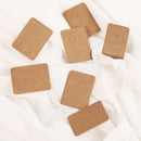 100Pcs Blank Earrings Ear Studs Tags Kraft Paper Display Card Hanging Jewel S5A8