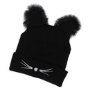 Womens Winter Knitted Beanie Hat Ski Hat Slouch Cap Warm Cute Cat Ears