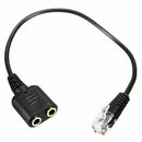 RJ11 to 3.5mm Female Headset/Headphone Adapter Cable Stereo Converter Hot