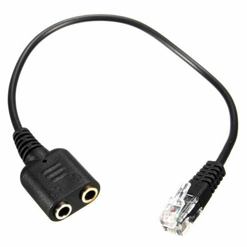 RJ11 to 3.5mm Female Headset/Headphone Adapter Cable Stereo Converter Hot