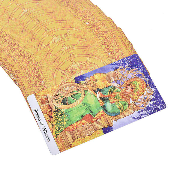 Tarot of the Golden Wheel 78 Cards Deck English Table Deck Board Game Party  Hn