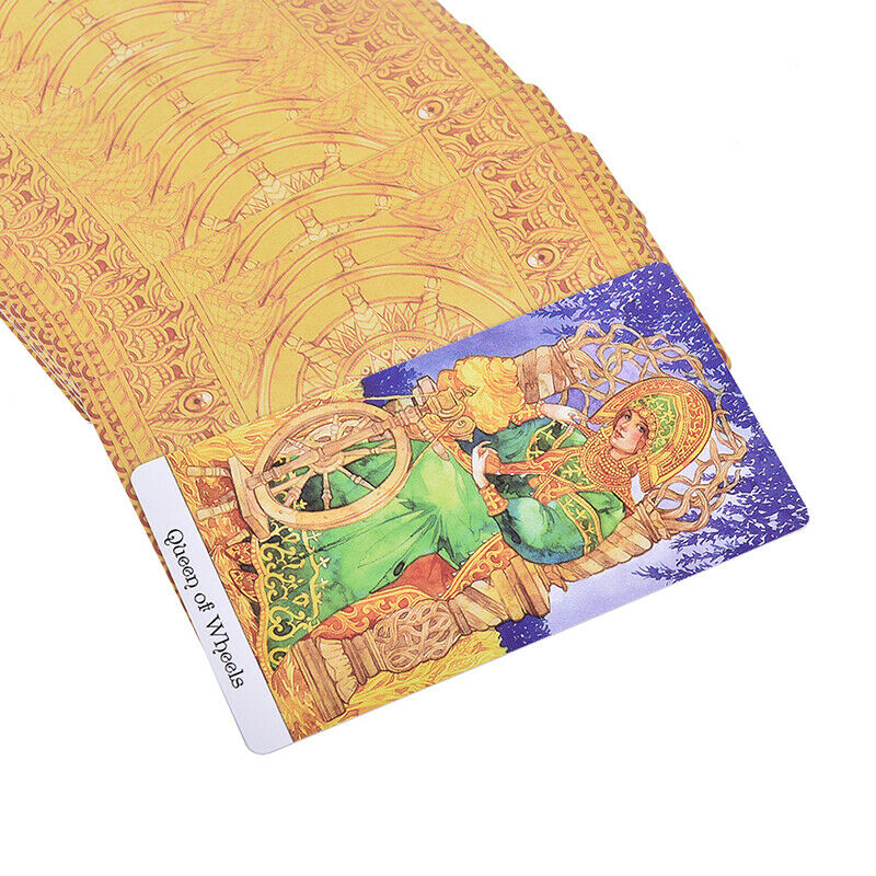 Tarot of the Golden Wheel 78 Cards Deck English Table Deck Board Game Party  Hn