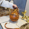 Basketball Shoulder Bags Women Tote Acrylic Chain Messenger Handbag (Brown)