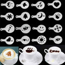 Set of 16 Cappuccino Coffee Decorating Stencil Shapes Mold Latte Art BaristayiLJ