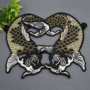 2pcs/Set Cute Carp Fish Embroidered Patches Iron-On/Sew-On Patch Cloth Applique