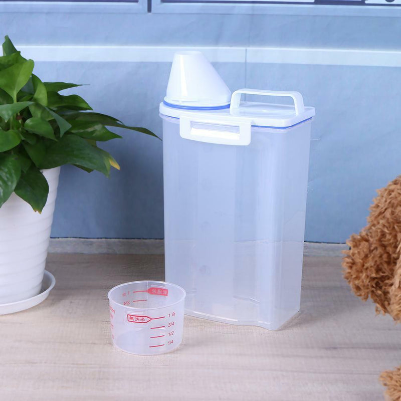 Stylish Pet Food Storage Barrel Container Dry Food Dispenser w/ Measuring Cup