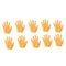 10pcs Desktop Palm Ornaments Domino Blocks Give Me Five Mini Hands Models