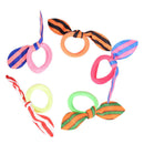 5 Pcs Rabbit Bunny Ear Ribbon Hair Bands Rubber Hair Rope Dot Headband NMES