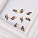 10Pcs/lot Alloy Enamel Grape Fruit Charms Pendants Craft DIY Jewelry Findings FT