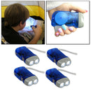 4Pcs/Pack Hand Crank Flashlight Outdoor Camping No Need Battery LED Bright Light