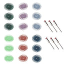 2X(18Pcs 25Mm / 1 Inch Brushed Disc Kit Detail Abrasive Brush with 6 Mandre